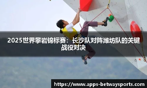 2025世界攀岩锦标赛：长沙队对阵潍坊队的关键战役对决