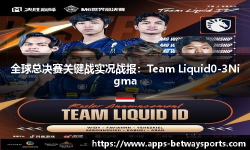 全球总决赛关键战实况战报：Team Liquid0-3Nigma
